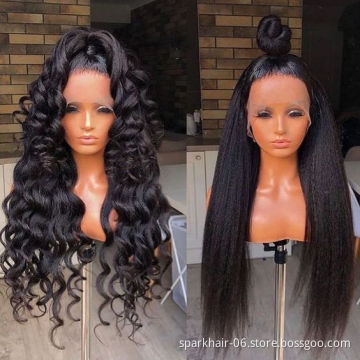 HD Full Lace Human Hair Wigs For Black Women,Wholesale Brazilian Virgin Hair HD Lace Front Wigs With Baby Hair